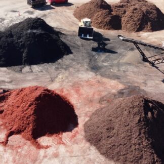 piles of colorful Colorado mulch from Mile High Tree Care